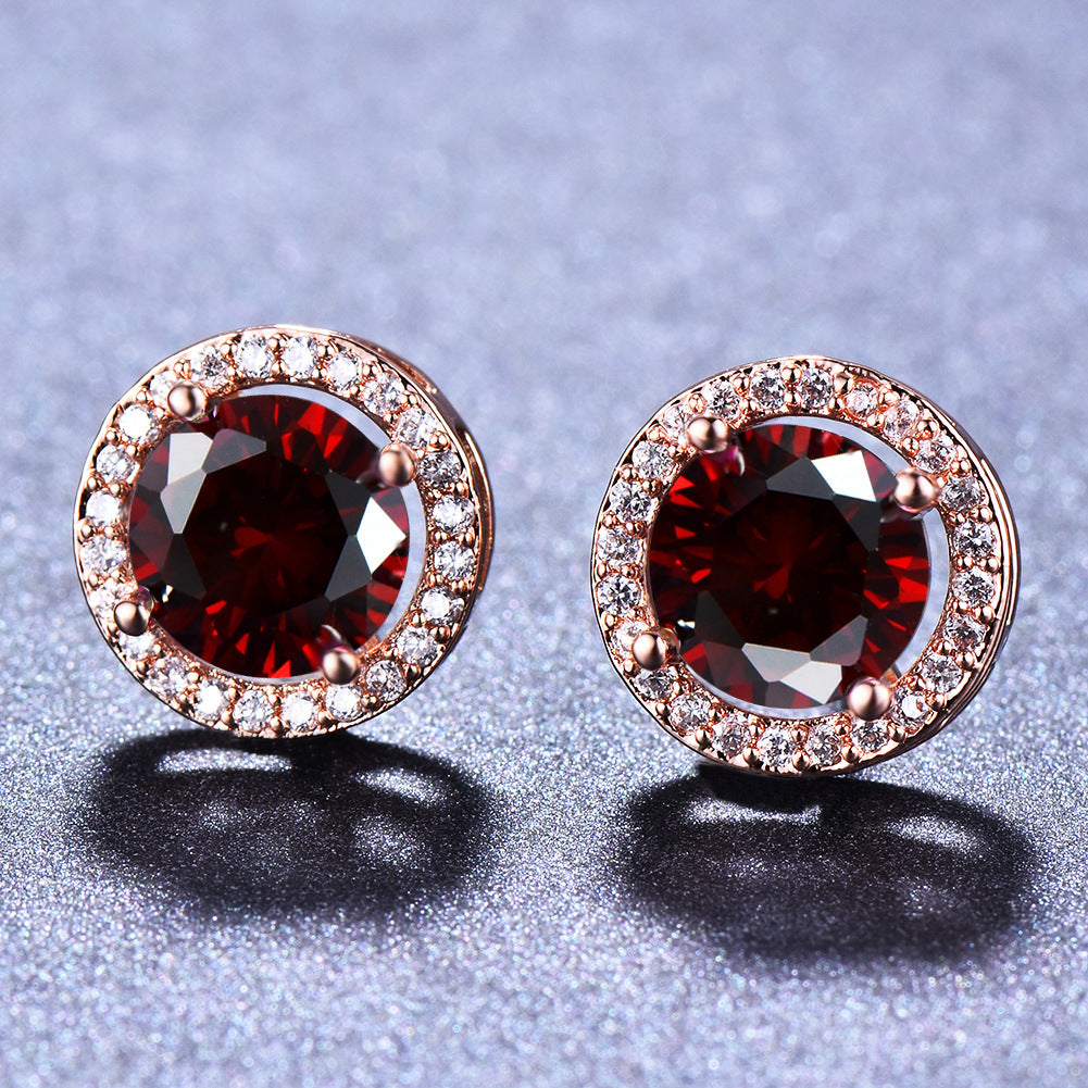 Female Cute Fashion Zircon Earrings Jewelry - Minihomy