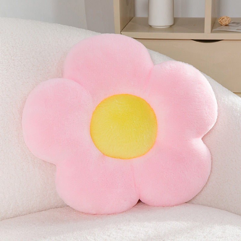 Color Flower Pillow Sun Flower Plush Cushion