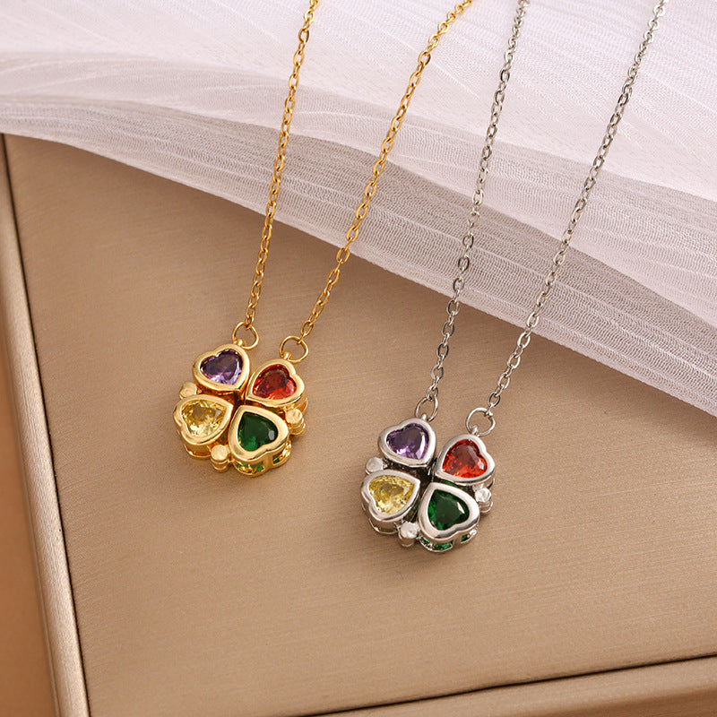 Four-Leaf Clover Pendant Necklace: A Touch of Luck and Elegance - Minihomy