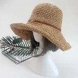 Straw Hat Sunshade Foldable Travel Beach Straw Hat