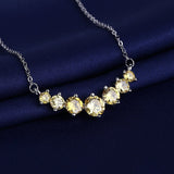 Moissanite Straight Necklace Female Pendant Clavicle Chain Jewelry