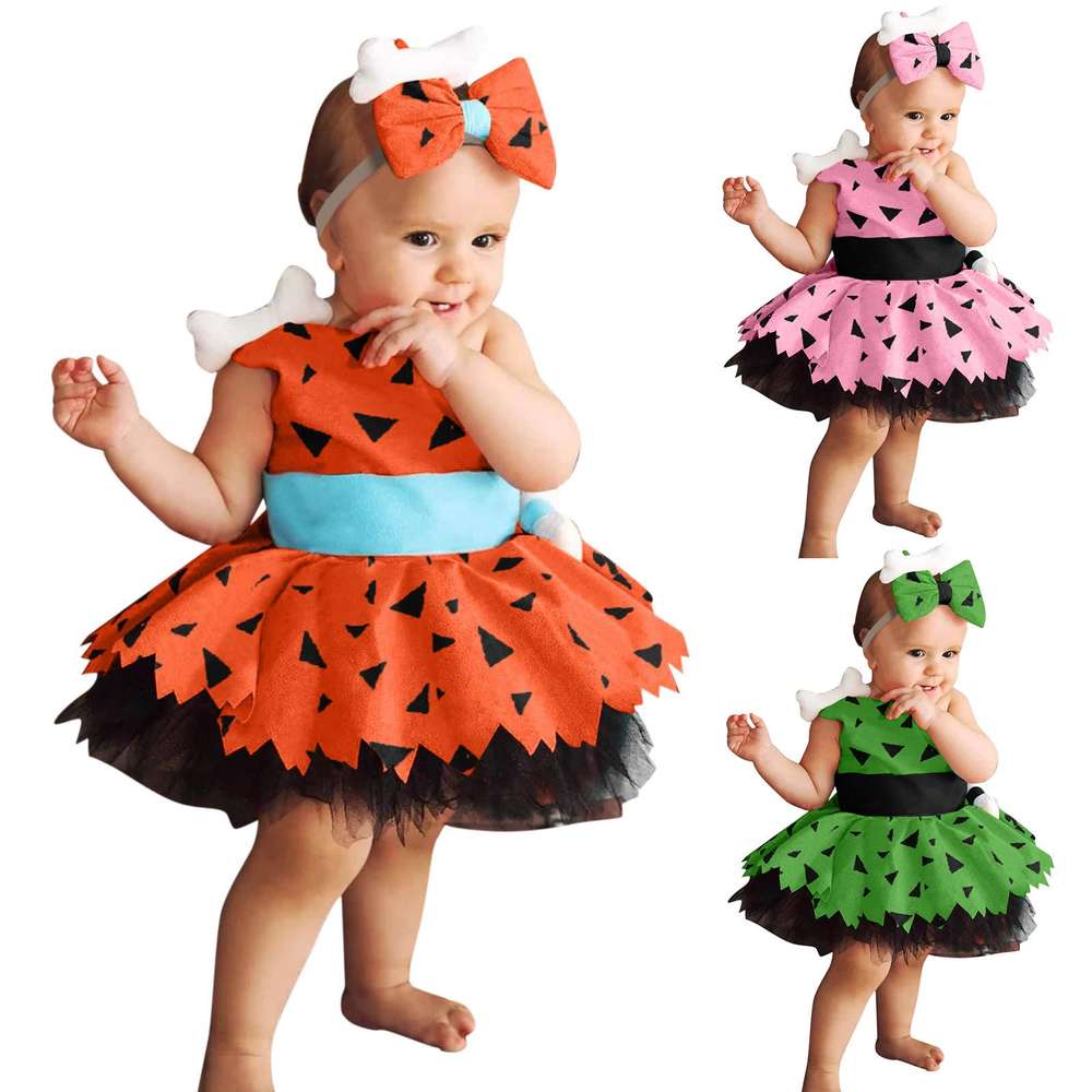 Girls Simple Halloween Mesh Costume Suit - Minihomy