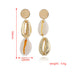 Bohemian Ins Style Seaside Holiday Golden Shell Stud Earrings - Minihomy