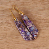 Bohemian Emperor Stone Geometric Pendant Earrings - Minihomy