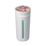 Portable USB Humidifier with Colorful Lights - Rechargeable Cool Mist Maker for Car & Home