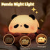 Cute Panda Night Light for Kids - Rechargeable Silicone Lamp, Timing Function, Bedroom Decor, Boys & Girls Gift - Minihomy