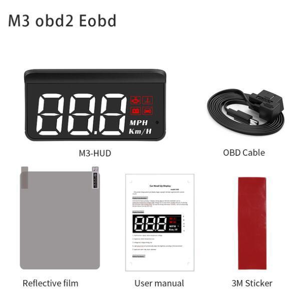 OBD2 GPS Head-Up Display for Car | HUD Projector with Speedometer & More - Minihomy