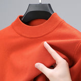 Half Turtleneck Thermal Young and Middle-Aged Casual Solid Color Sweater