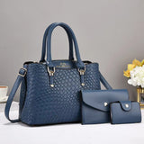 Woven Texture 3-Piece Set Large Capacity One Shoulder Bags