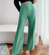 Loose Straight Pants Women High Waist Casual Trousers