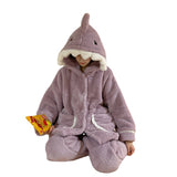 Autumn And Winter Cute Hooded Home Cute Pajamas Sets - Minihomy