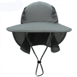 Sun Hat with Neck Guard - Wide Brim, Quick Dry, for Men & Women