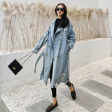 Retro Denim Trench Coat Women: Classic Style with a Modern Twist