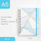 A5 Coil Notebook Annual Calendar 2024 - English Edition