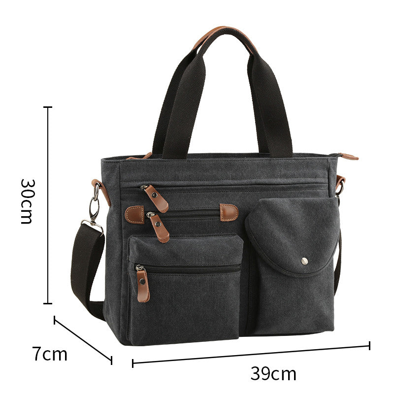 Men's Handbag Canvas Business Briefcase - Minihomy