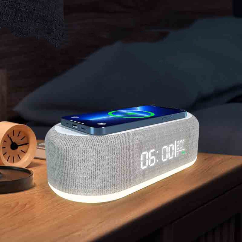 Four-in-one Small Night Lamp Alarm Clock Wireless Charger - Minihomy