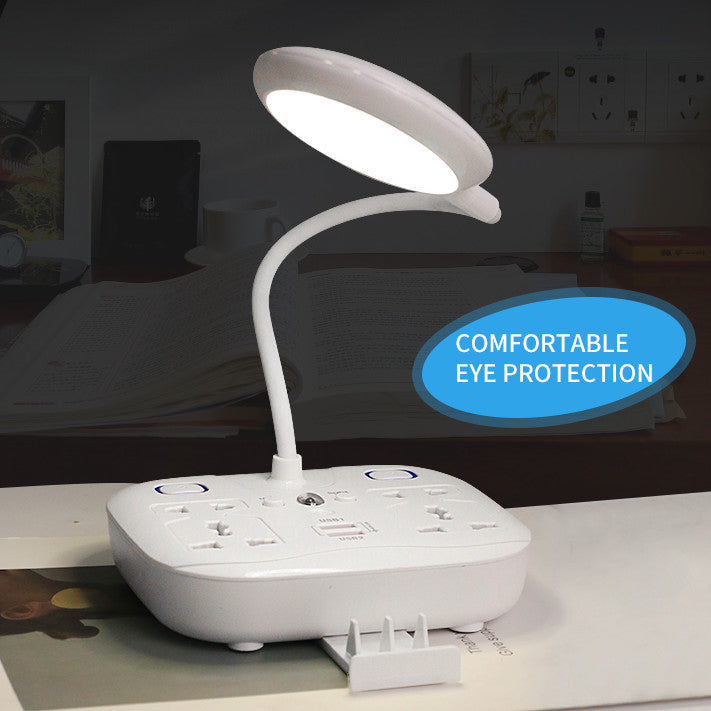 USB LED Desk Lamp with Remote Control - Adjustable, Eye-Caring, Dimmable Table Lamp for Office & Home