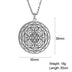 Mandala Flower Pendant Necklace - Stainless Steel Sacred Geometry Necklaces - Minihomy