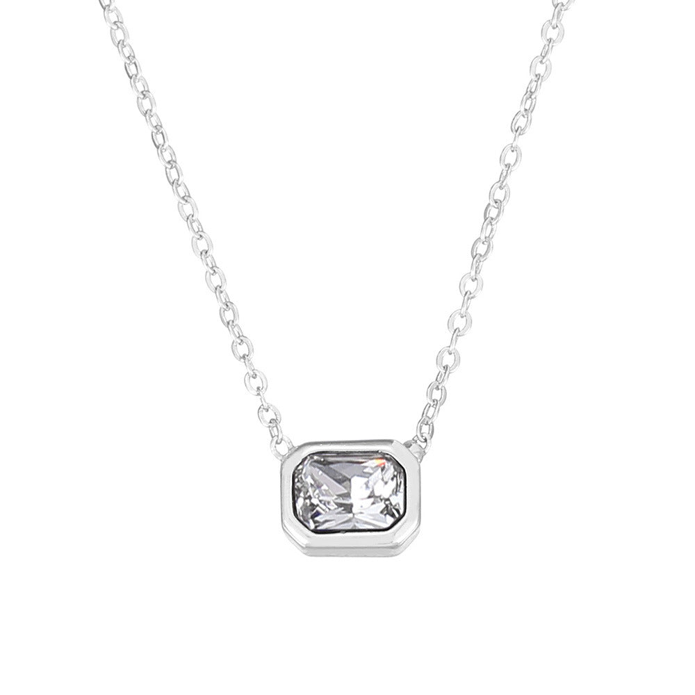 Ins Style Color Cube Sugar Zirconium Clavicle Chain: Elevate Your Style with Elegance - Minihomy