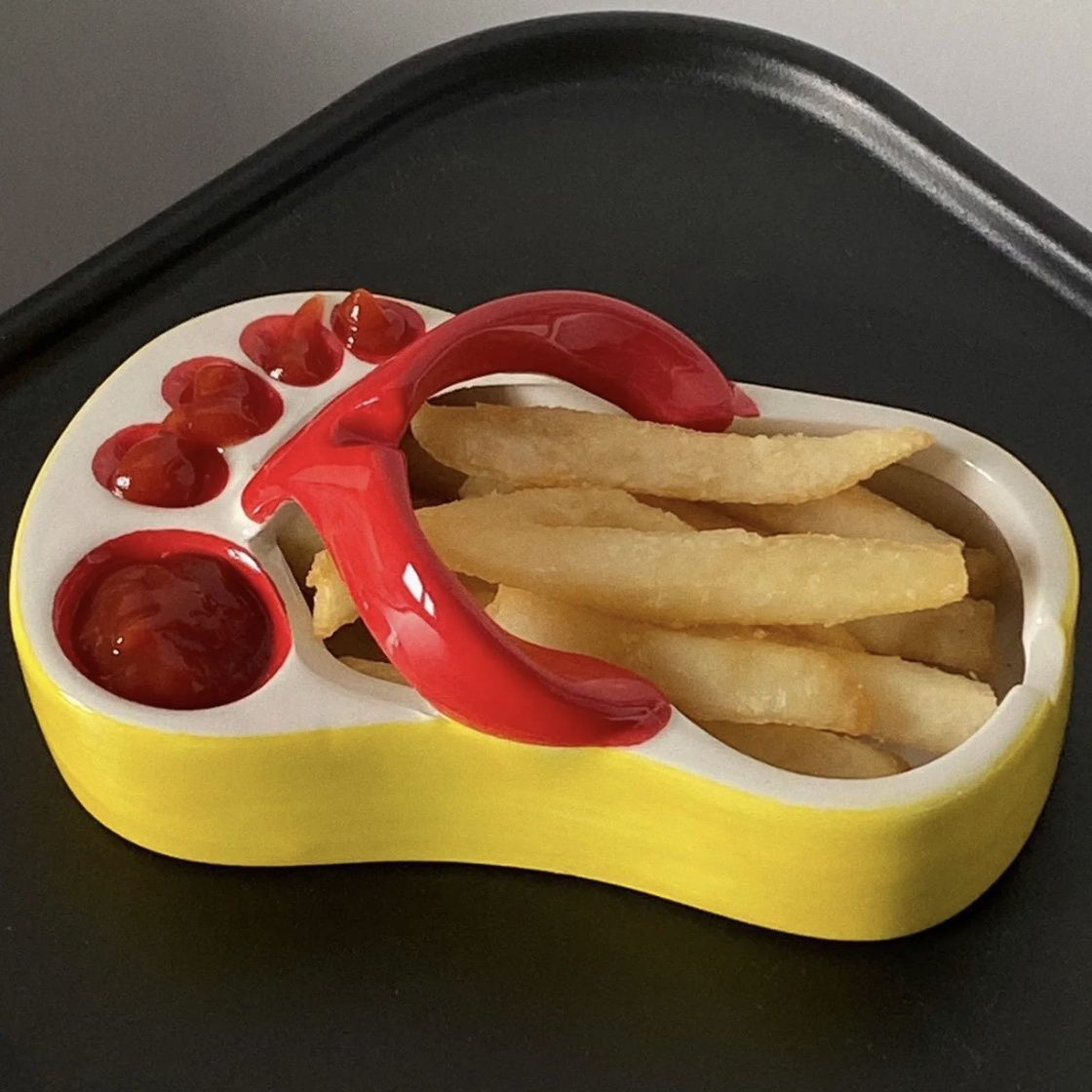 Fries Plate Funny Flip Flop Ornaments Kitchen Gadgets - Minihomy