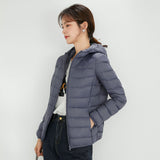 Women's Hooded Short Lightweight Down Jacket Plus Size