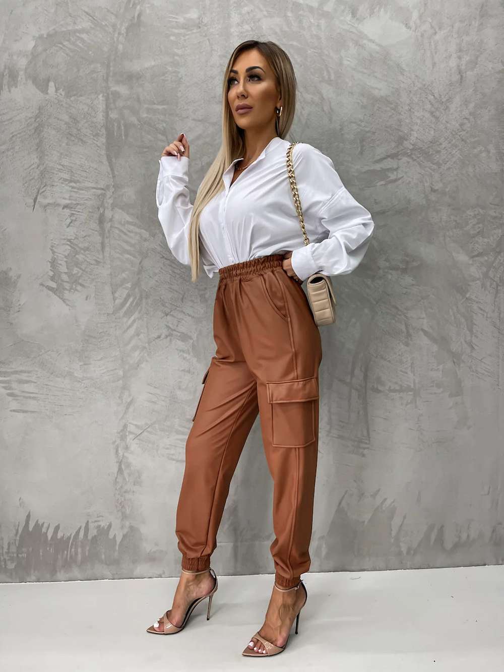 Ankle-Tied Elastic Waist Pants Women - Minihomy