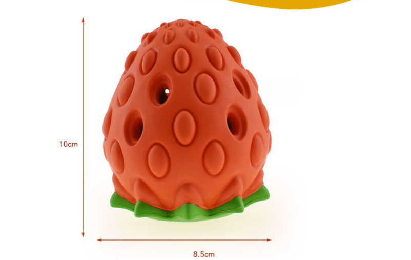 Pet Toy Chew Resistant Strawberry Leak Food Ball Pet Supplies - Minihomy