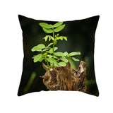 Light Tropical Plants Home Decor Peach Skin Fleece Pillowcase