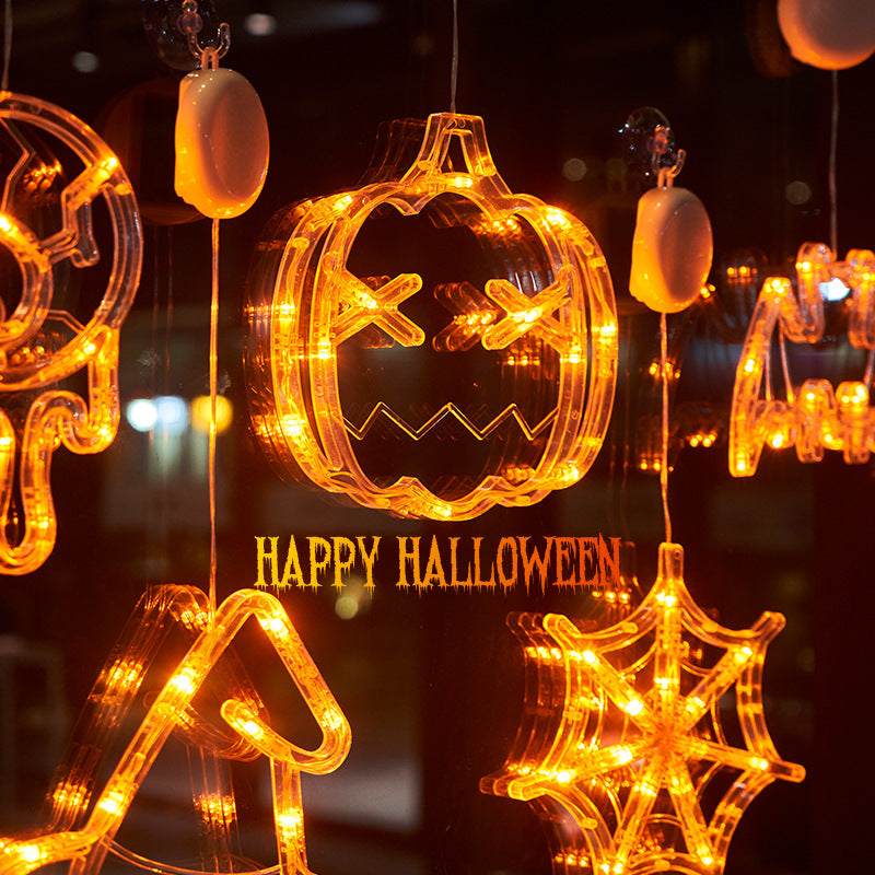 Halloween Window Hanging LED Lights - Spooky Halloween Decor - Minihomy