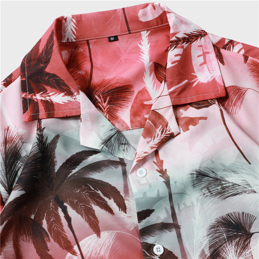 Men's Summer Wear Holiday Style Print Shirt