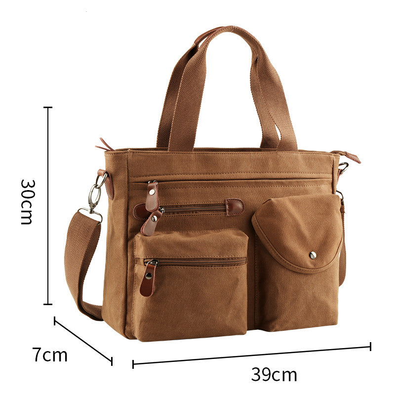 Men's Handbag Canvas Business Briefcase - Minihomy