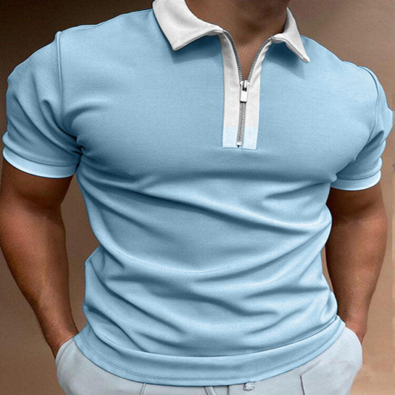 Men's Polo Shirt Men Solid Polo Shirts Brand Men Short-Sleeved Shirt