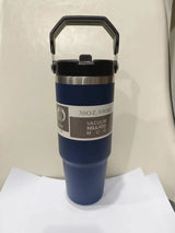 Portable Stainless Steel Travel Tumbler - Insulated Water Bottle with Handle Cover