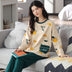 Loose Print Pajamas Women Autumn Winter Pyjama Set Long Sleeves And Trousers Sleepwear - Minihomy