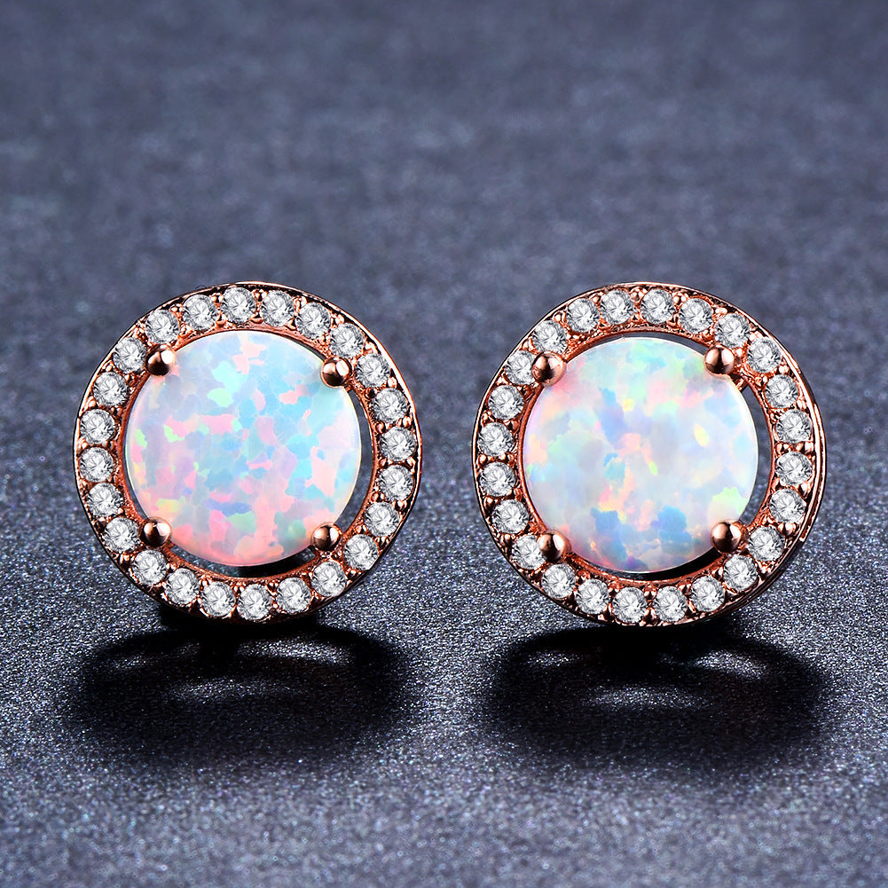 Female Cute Fashion Zircon Earrings Jewelry - Minihomy