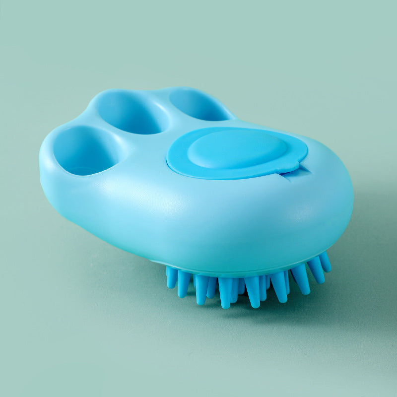 Durable Cat Paw Bath Brush Fine Foaming Labor-saving Cartoon Shape Pet Dog Cat Pet Hair Grooming Brush Reusable Dog Hair Comb Pet Products