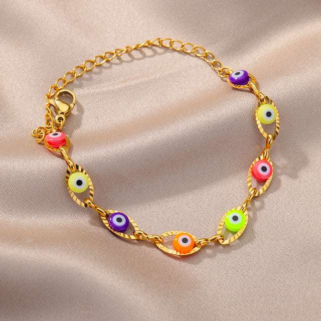 Enamelled Lucky Beaded Bracelet Prayer Jewelry For Women - Minihomy