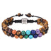 7 Chakra Healing Crystal Bracelet - Double Layer Gemstone Beads for Anxiety & Meditation - Minihomy