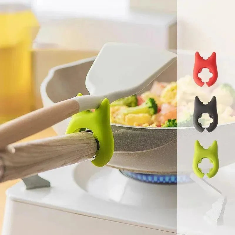 Multifunctional Spatula Holder Silicone Anti-overflow Spoon Holder Cooking Pot Anti-scalding Clip Kitchen Gadgets - Minihomy