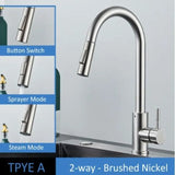 304 Stainless Steel Kitchen Pull-out Faucet