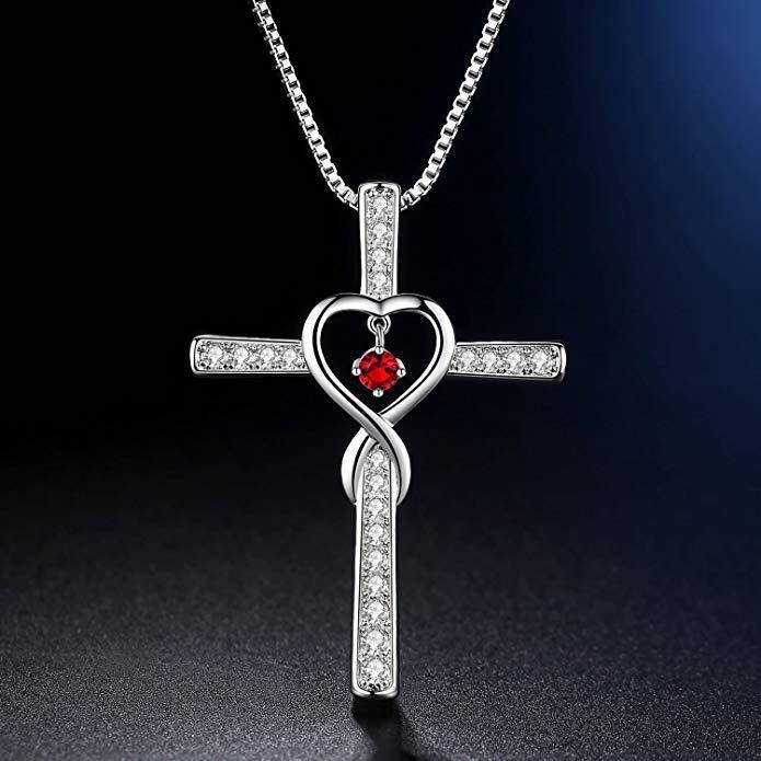 Cross Religious Belief Inlaid Zircon Pendant - Minihomy