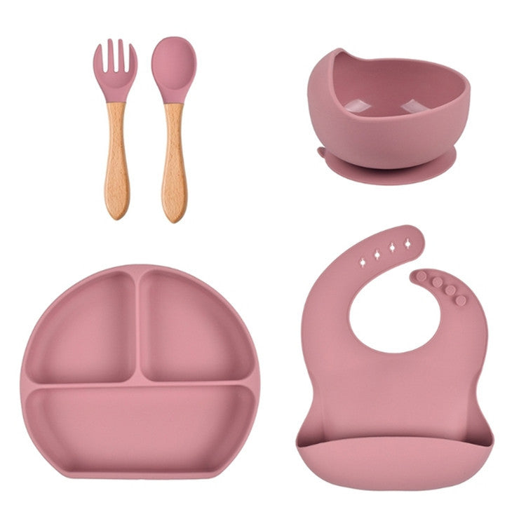 Explosive Children's Eating Silicone Dinner Plate Bowl Spoon - Minihomy