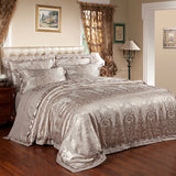 Ice Silk Jacquard High-end Linen And Cotton Bedding Set