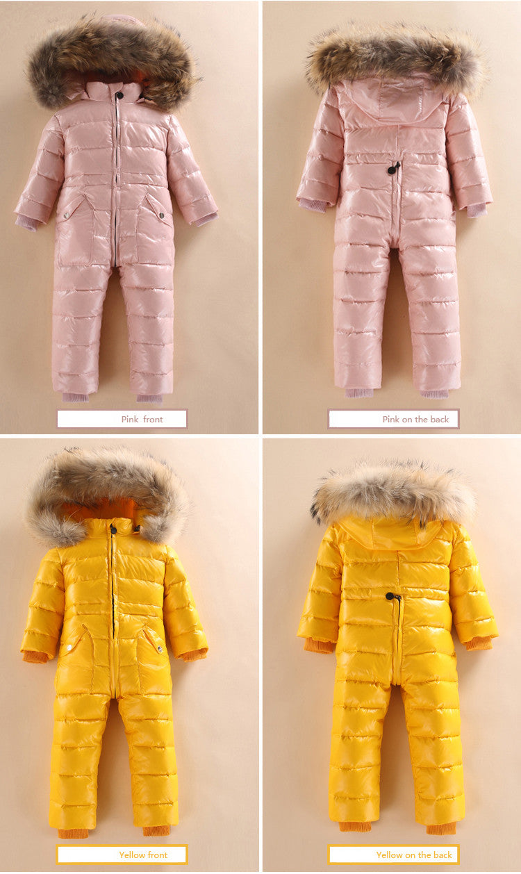 Children's Thick And Warm One-piece Down Jacket - Minihomy