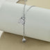 Sterling Silver Lock Pendant Lucky Hang Tag Necklace For Women