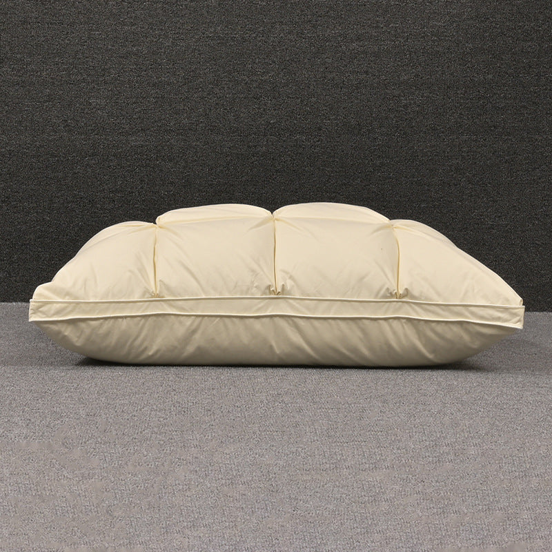 White Goose Down Cotton Single Household Sleep Aid Pillow