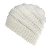 Women's Solid Color Wool Knitted Hat