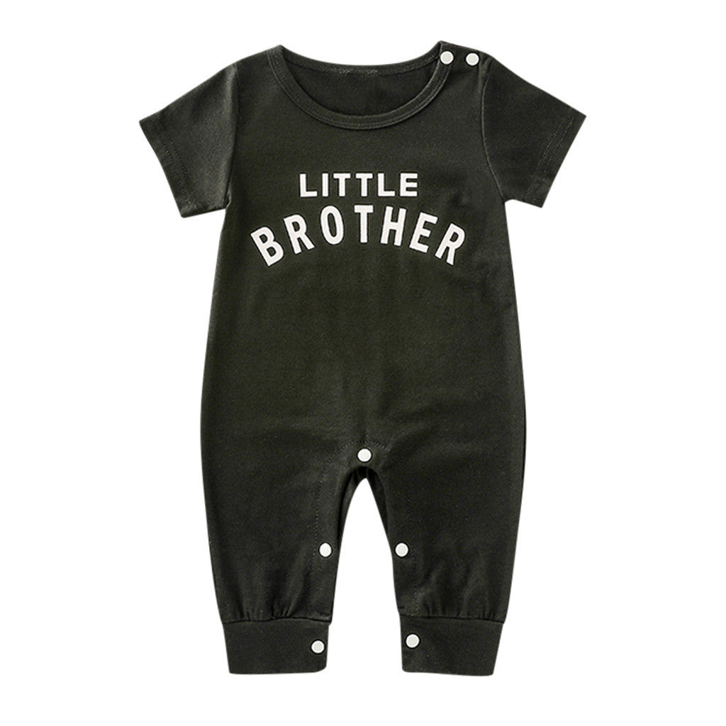 Male Alphabet Long Sleeved Romper Newborn Baby Jumpsuit