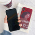 Han Feng wine red personality girl phone case - Minihomy