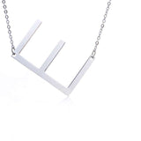 Fabulous Rose Gold Plated Stainless Steel Initial Letter Pendant Necklace - Minihomy